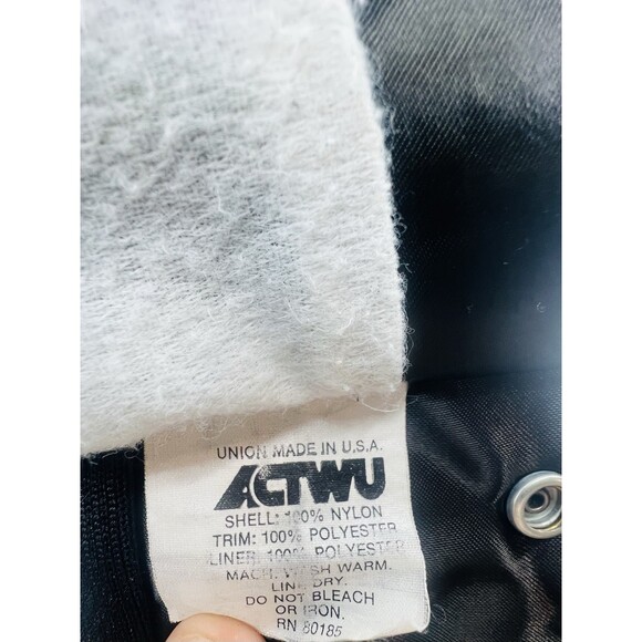 Vintage Chevrolet Heartbeat of America Jacket Mens Large Black Satin Bomber 90s - Picture 8 of 14